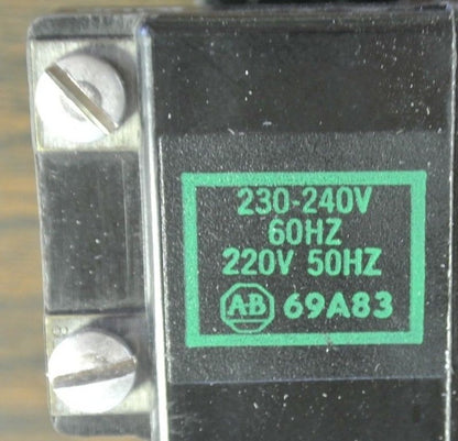 ALLEN-BRADLEY 69A83 COIL SIZE 00 220/50Hz, 230-240V/60Hz  NEW SURPLUS  LOT of 6