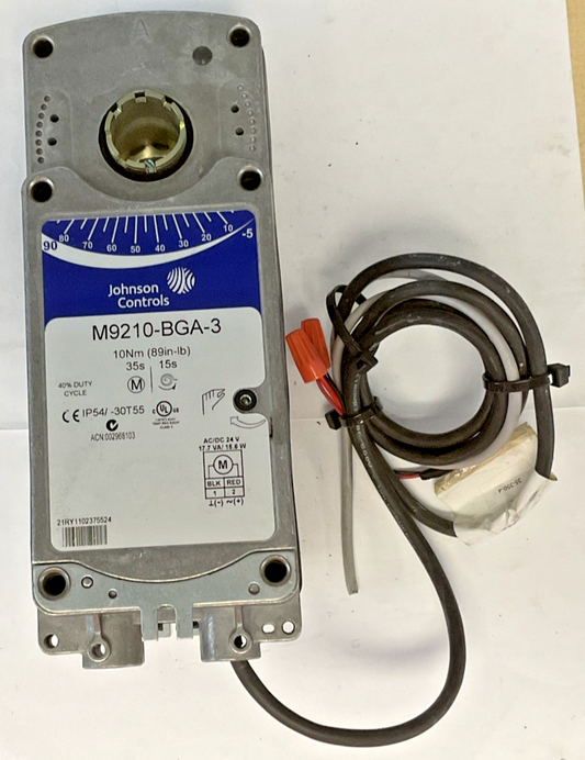 JOHNSON CONTROLS M9210-BGA-3 ROTARY ACTUATOR 24VAC/DC 15.6W 17.7VA
