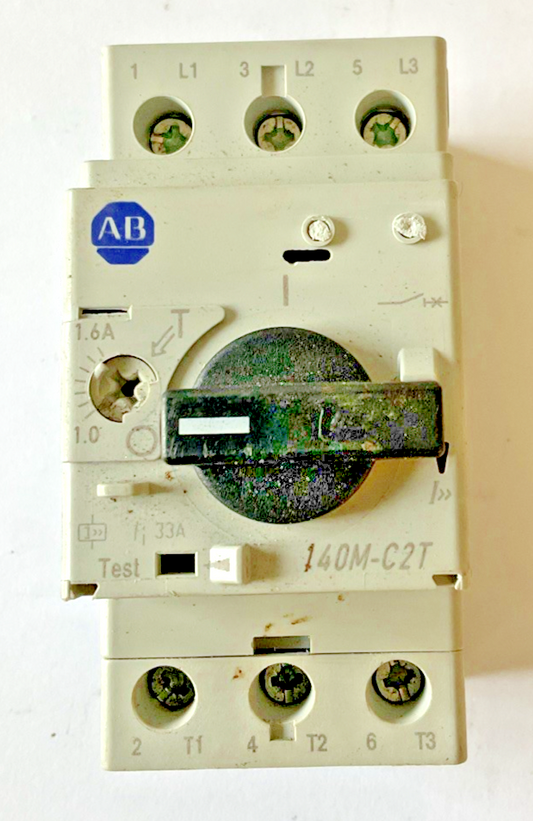 ALLEN BRADLEY 140M-C2T-B16 MOTOR PROTECTOR SER.C 1.6A 50/60HZ