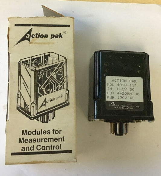ACTION PAK MDL 4010-114 CONTROL RELAY  120VAC