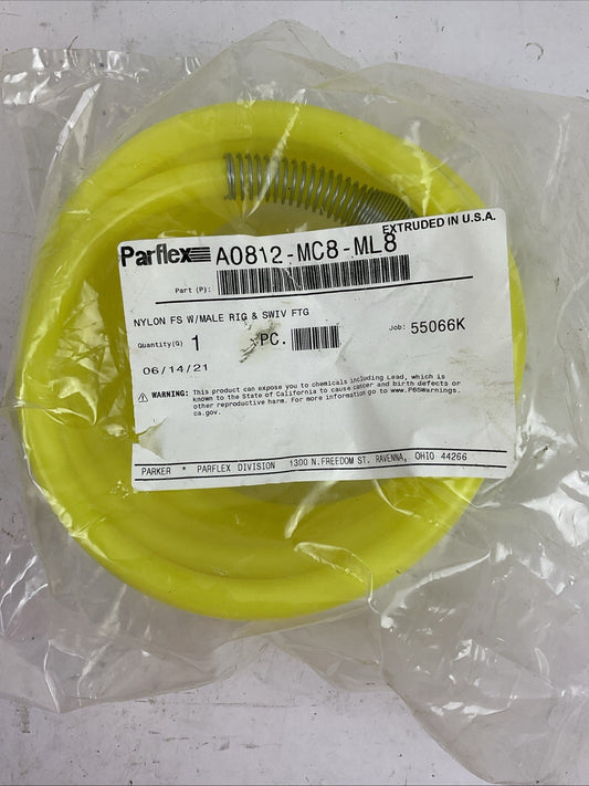 PARFLEX A0812-MC8-ML8 NYLON FS W/ MALE RIG & SWIV FTG AIR HOSE