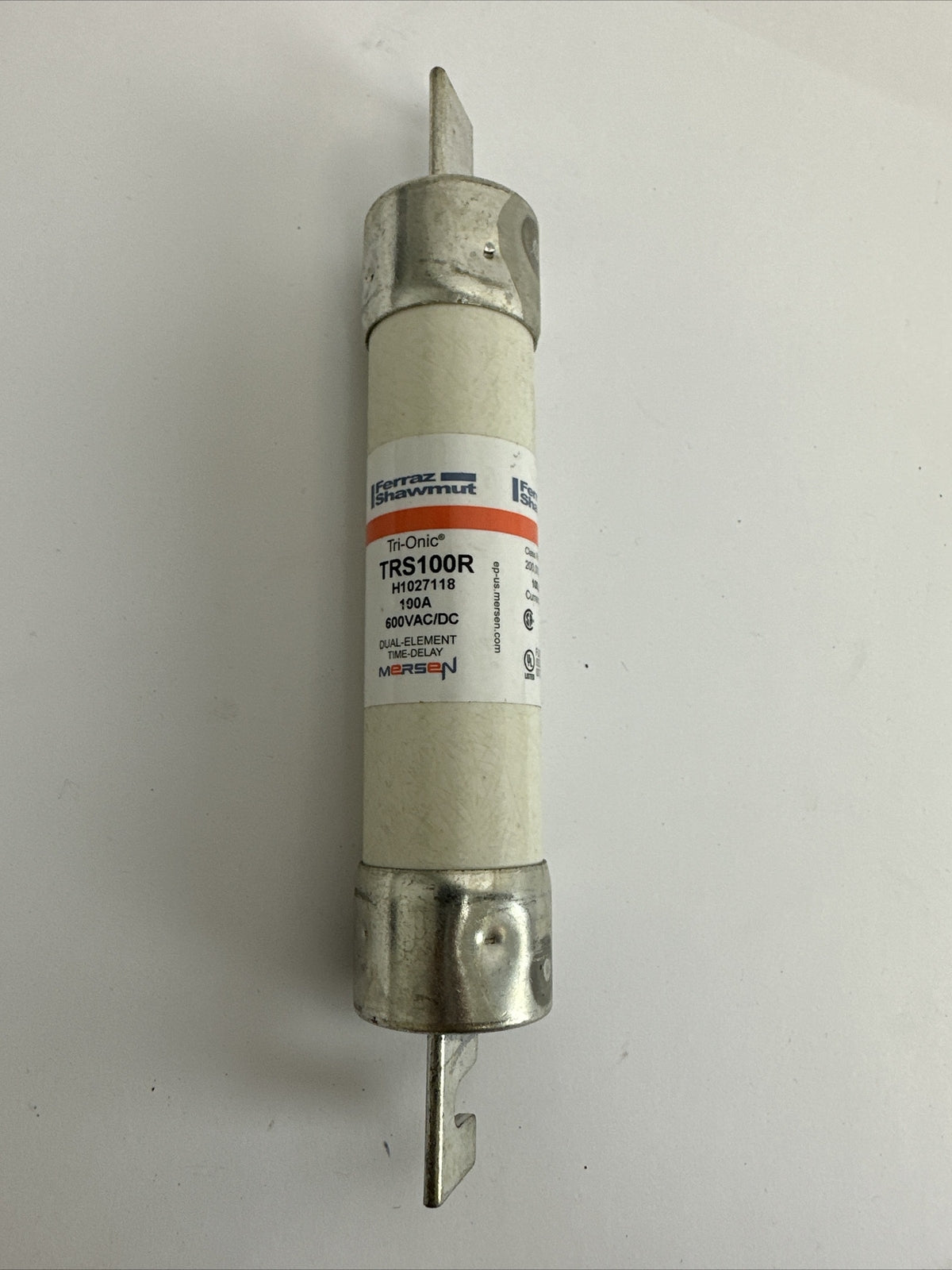 FERRAZ SHAWMUT TRS100R 100A 600V TRI-ONIC FUSE DUAL ELEMENT TIME DELAY CLASS RK5
