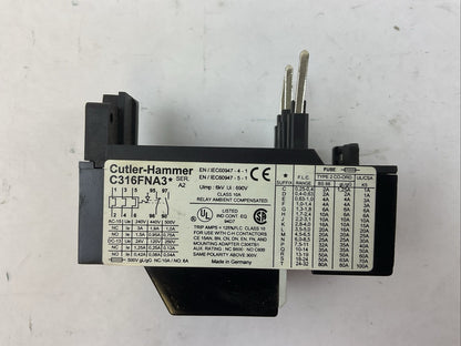 CUTLER HAMMER C316FNA3* OVERLOAD RELAY 2.8-4A