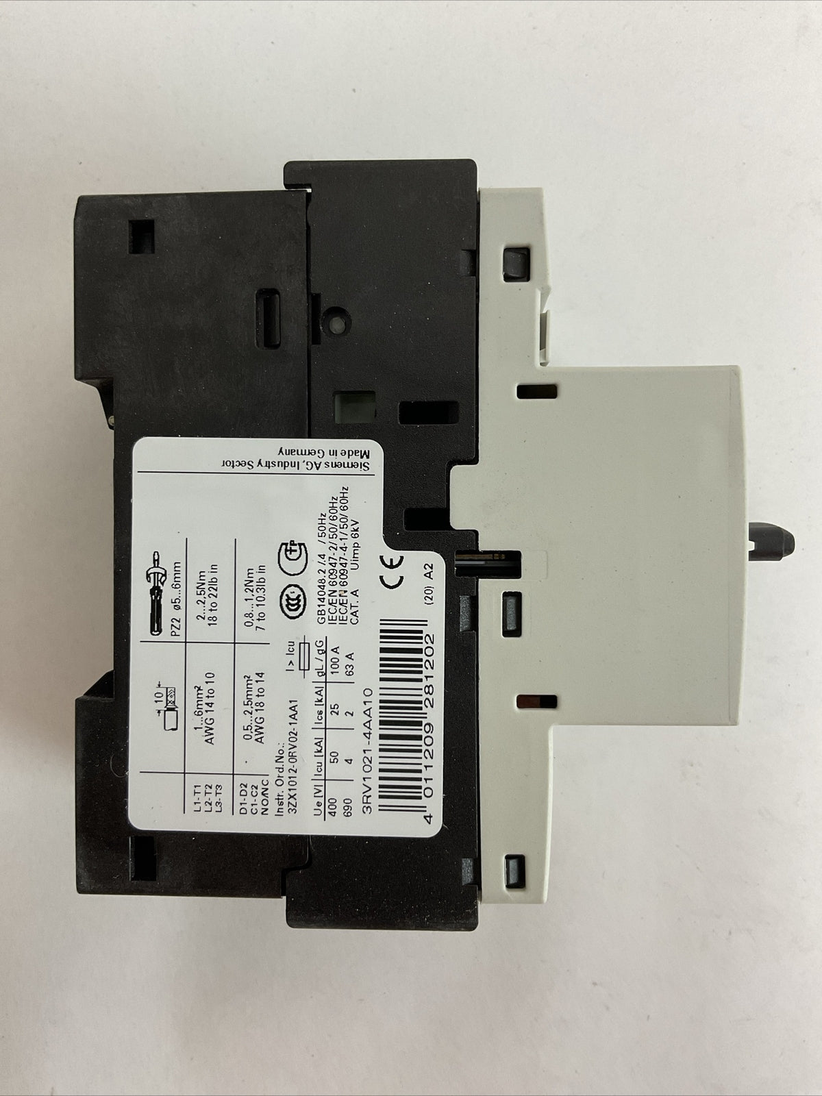 SIEMENS 3RV1021-4AA10 CIRCUIT BREAKER 11-16A