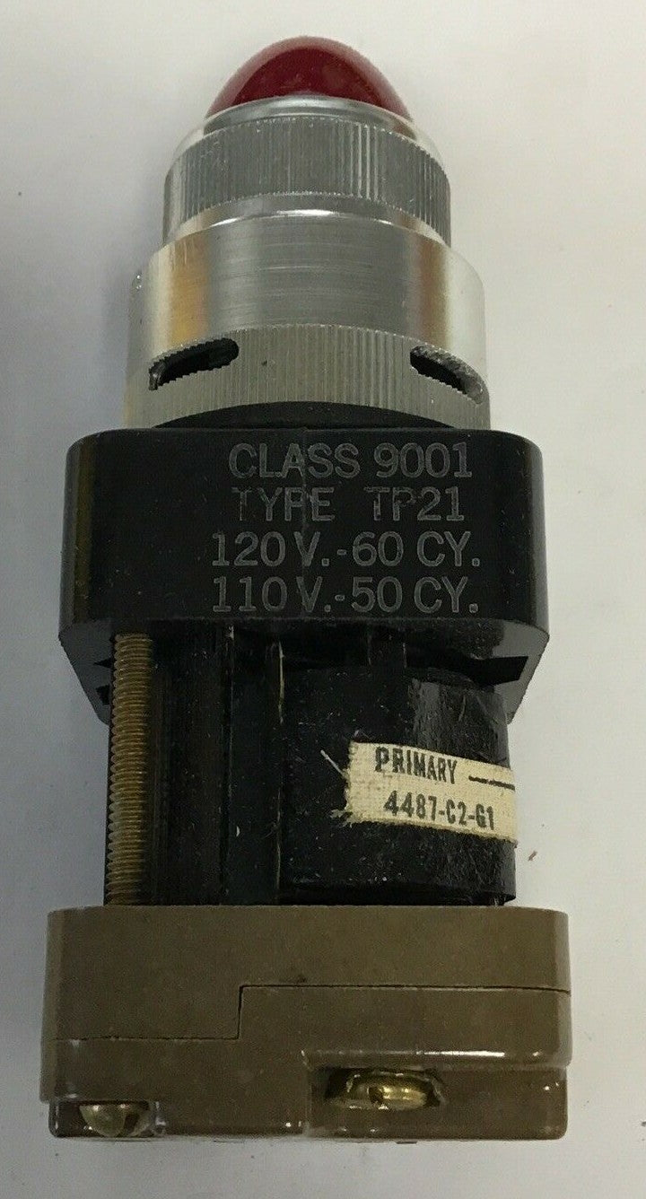 SQUARE D 9001 TP-21R2 120/110V 60/50CY RED PILOT LIGHT