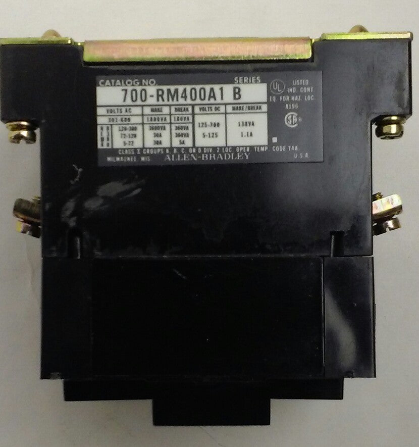 ALLEN-BRADLEY 700-RM400A1 INDUSTRIAL CONTROL RELAY / MAGNETIC LATCHING RELAY NEW