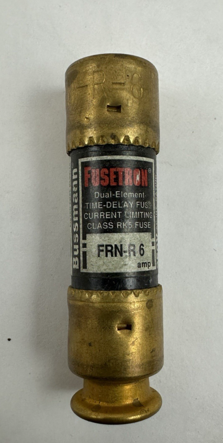 BUSSMANN FUSETRON FRN-R6 DUAL ELEMENT TIME DELAY CLASS RK5 FUSE 250V LOT OF 10
