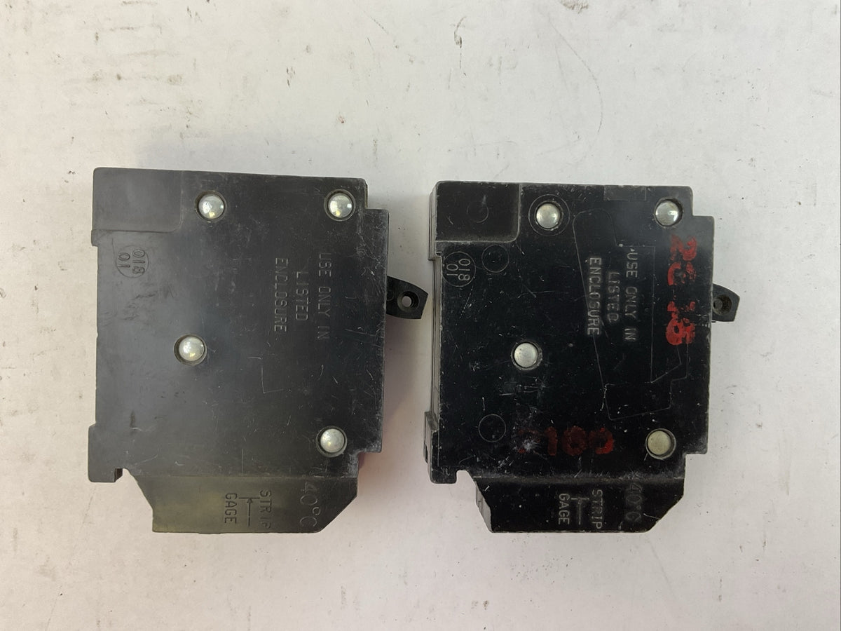 SQUARE D HOMT1520 MINITURE CIRCUIT BREAKER 15/20AMP 120/240VAC (LOT OF 2)