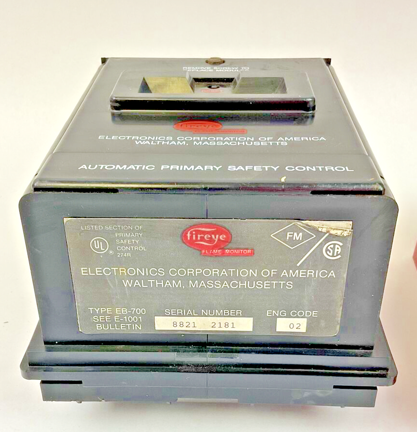 FIREYE EB-700 SAFETY CONTROLLER E1R1 FLAME AMP, EP160 PROGRAMMER, ED500 DISPLAY