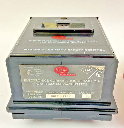 FIREYE EB-700 SAFETY CONTROLLER E1R1 FLAME AMP, EP160 PROGRAMMER, ED500 DISPLAY