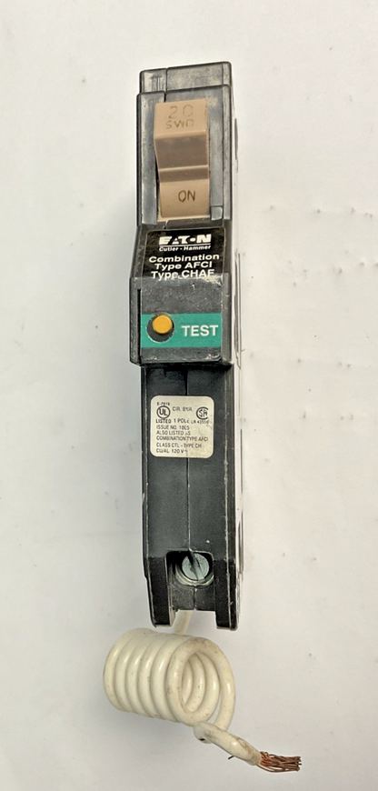 EATON CUTLER HAMMER CH120CAF 20A CIRCUIT BREAKER 120VAC 1P