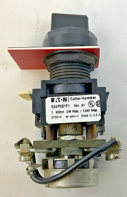 EATON CUTLER-HAMMER E22PXB11 1K POTENTIOMETER MANUAL SPEED CONTROL KNOB 120V