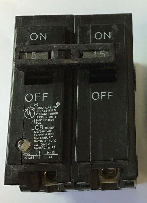 LCB CORP.  LB215 CIRCUIT BREAKER 120/240VAC  ***LOTOF2***