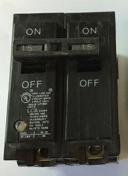 LCB CORP.  LB215 CIRCUIT BREAKER 120/240VAC  ***LOTOF2***