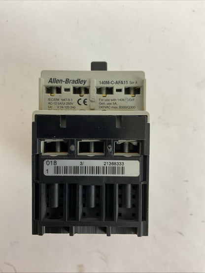 ALLEN BRADLEY 140M-C2E-B63 SER C MOTOR CIRCUIT BREAKER 4.0-6.3A 140M-C-AFA11