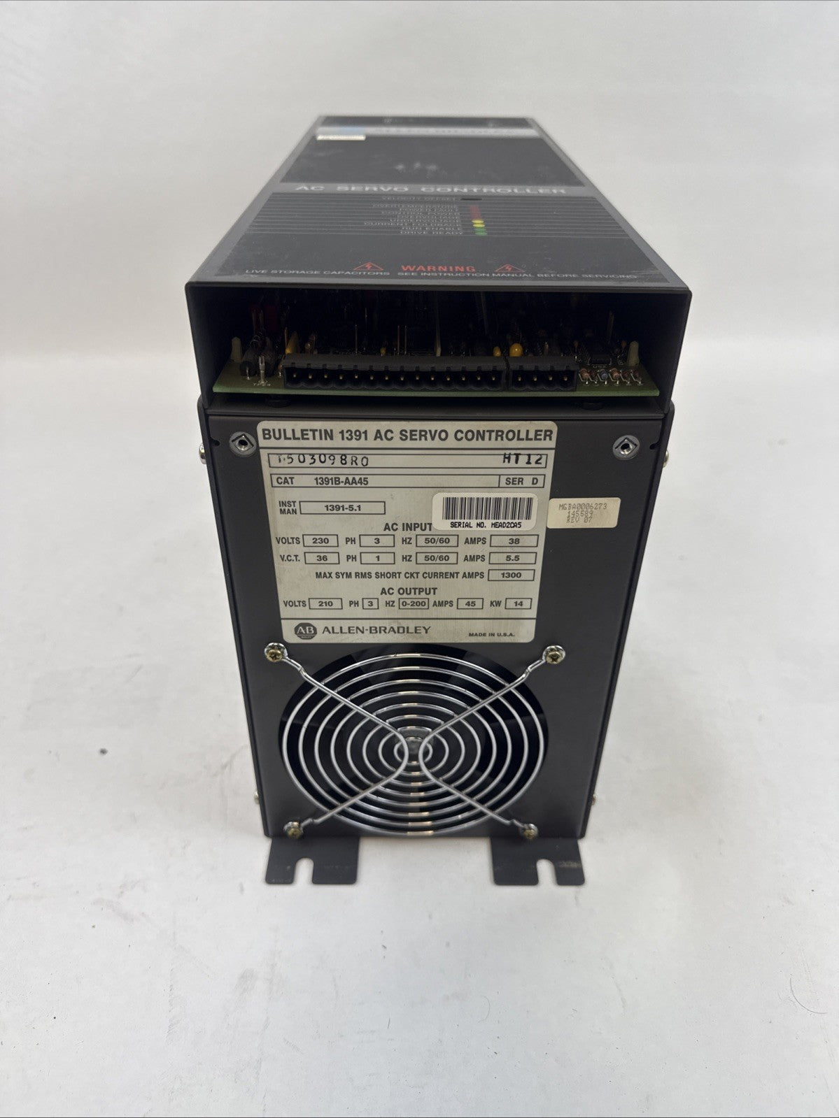 ALLEN BRADLEY 1391B-AA45 AC SERVO CONTROLLER SERIES D 230V 3PH 50/60HZ