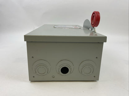 EATON DH361UGK 600VAC 30HP 30A 250VDC 5HP NON-FUSIBLE SAFETY SWITCH