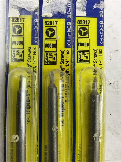 EAZYPOWER ISOMAX 82817 5-15/16" 149mm TRIPLE-Y  FITS TRI-WING SCREWS (LOT OF 3)