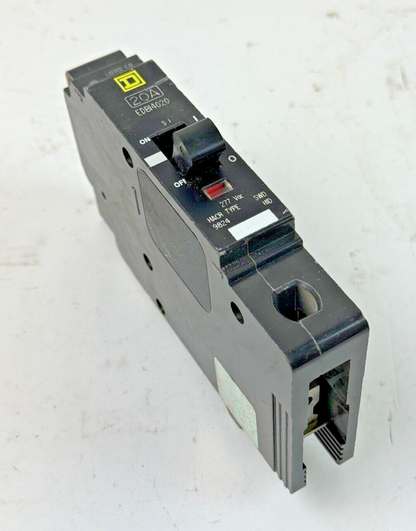 SQUARE D **LOT OF 7** - EDB14020 - 20A/1 POLE/277 VAC/BOLT ON/TYPE HACR - NEW