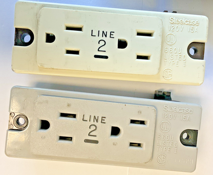 STEELCASE 98665 PLUG PANEL RECEPTACLE 120V 15A 660U ***LOTOF9***