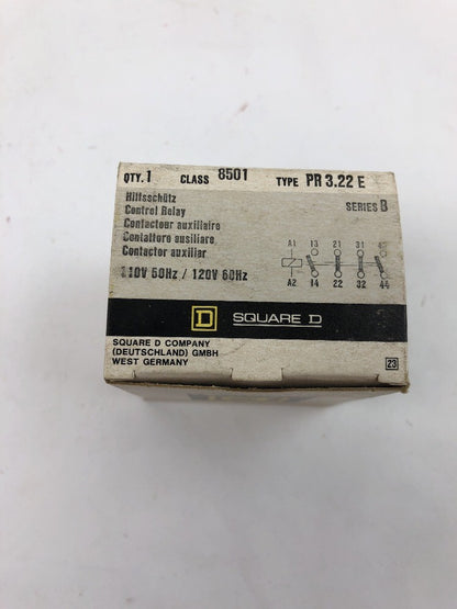 Square D 8501 PR 3.22 E Control Relay 110 V 50 Hz 120 V 60 Hz