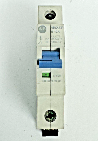 ALLEN-BRADLEY - 1492-SPM1B100 SER. D - CIRCUIT BREAKER - 1 P, 10 A, 277 V