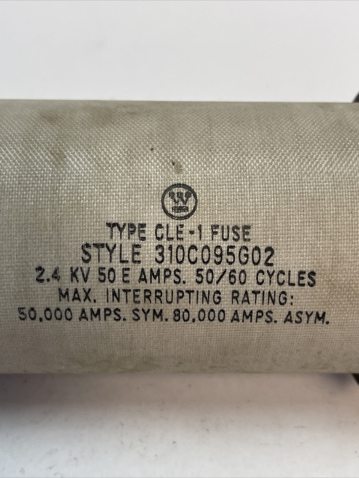 WESTINGHOUSE 310C095G02 TYPE CLE-1 FUSE 2.4KV 50E AMP 50/60CYCLES