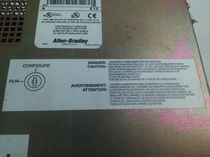 ALLEN BRADLEY 2711E-T10C6 SER. C REV. A  PANELVIEW 1000E TERMINAL FRN 5.13 W/KEY
