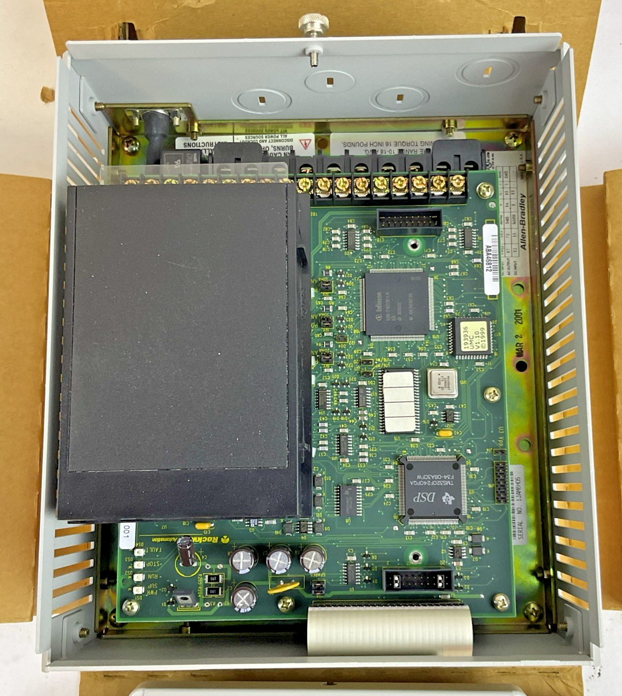 ALLEN BRADLEY 1336F-BRF50-AA-EN AC FREQ. DRIVE SER.B 460VAC 5HP 50/60HZ