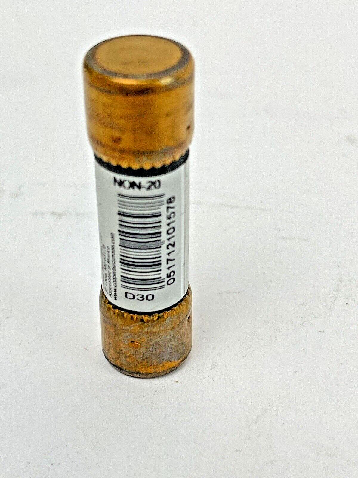 BUSSMANN EATON - LOT OF 10 - NON-20 - 20A 250V AC, K5, 2" FUSE - Cylindric