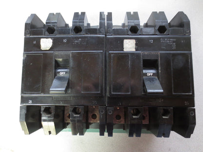HEINEMANN CJ3-G3-DU / HH83XC306 CIRCUIT BREAKERS 240VAC 60Hz 122A - (2) on RACK