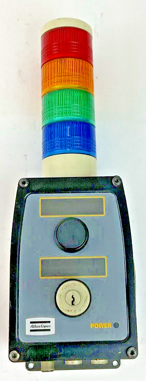 ATLAS COPCO ESL04-COMPACT STACK LIGHT ASSEMBLY W/O KEY HW REV.2 SW REV 0.12