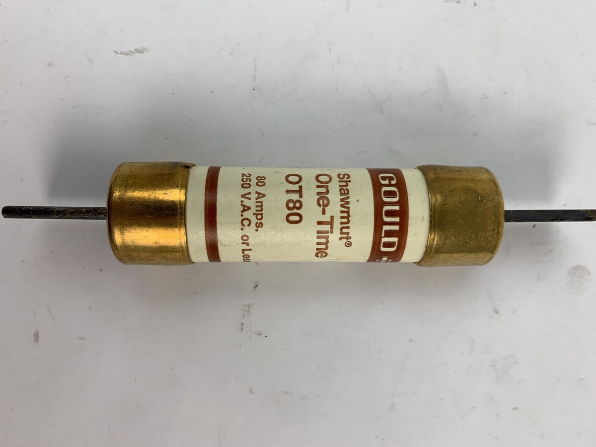 Gould Shawmut One-Time OT80 80A 250VAC Fuse "Lot of 5"