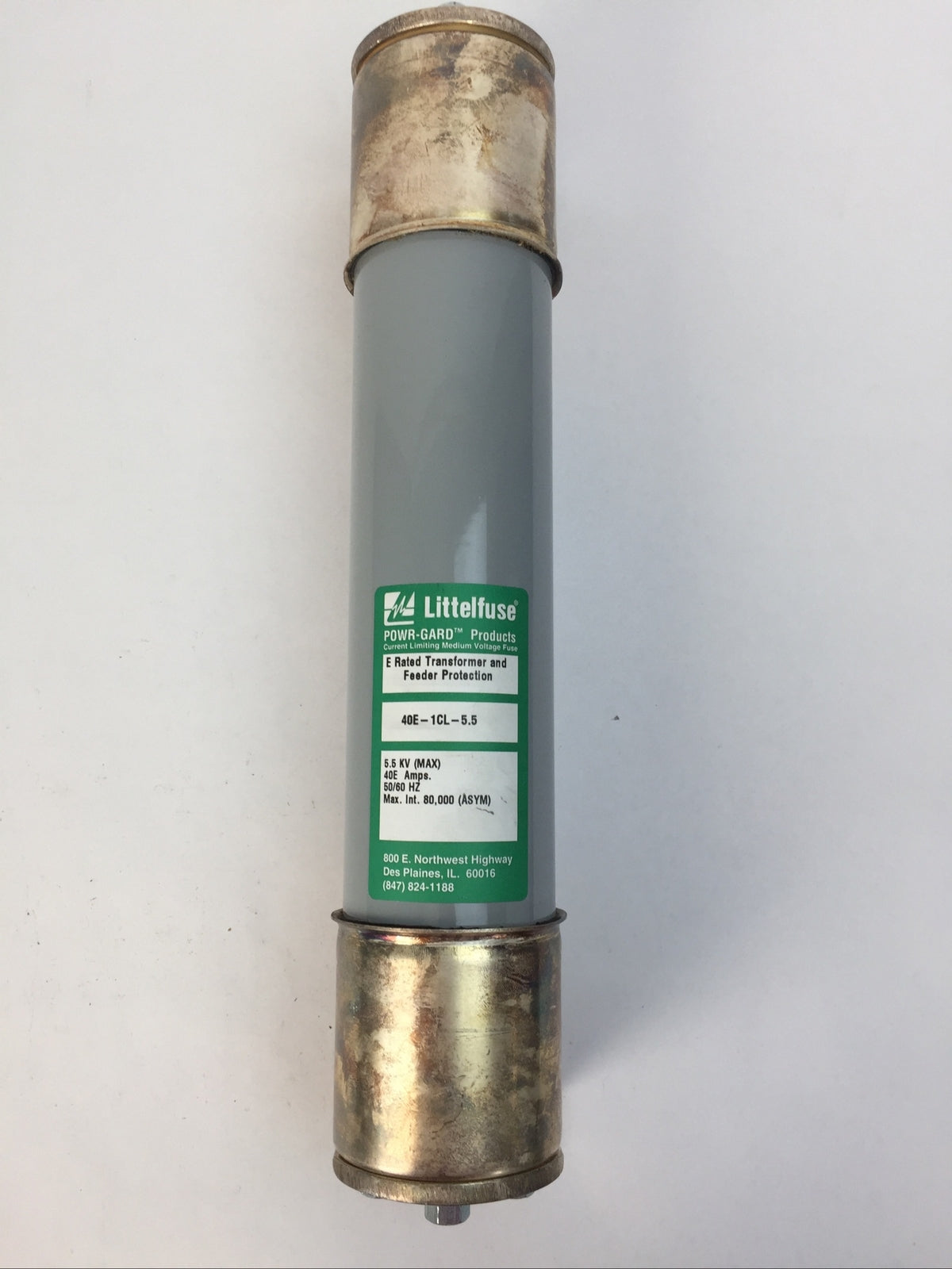 LITTELFUSE 40E-1CL-5.5 E RATED TRANSFORMER AND FEEDER PROTECTION 5.5KV 40E AMP