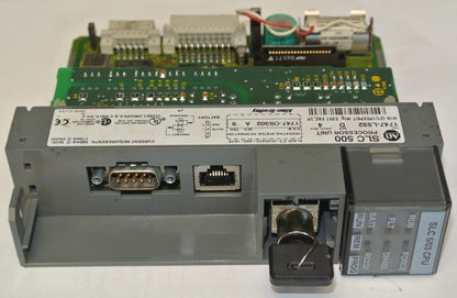 ALLEN-BRADLEY 1747-L532 SLC500 PROCESSOR UNIT - Ser. D, Proc. Rev. 4 - w/ KEY