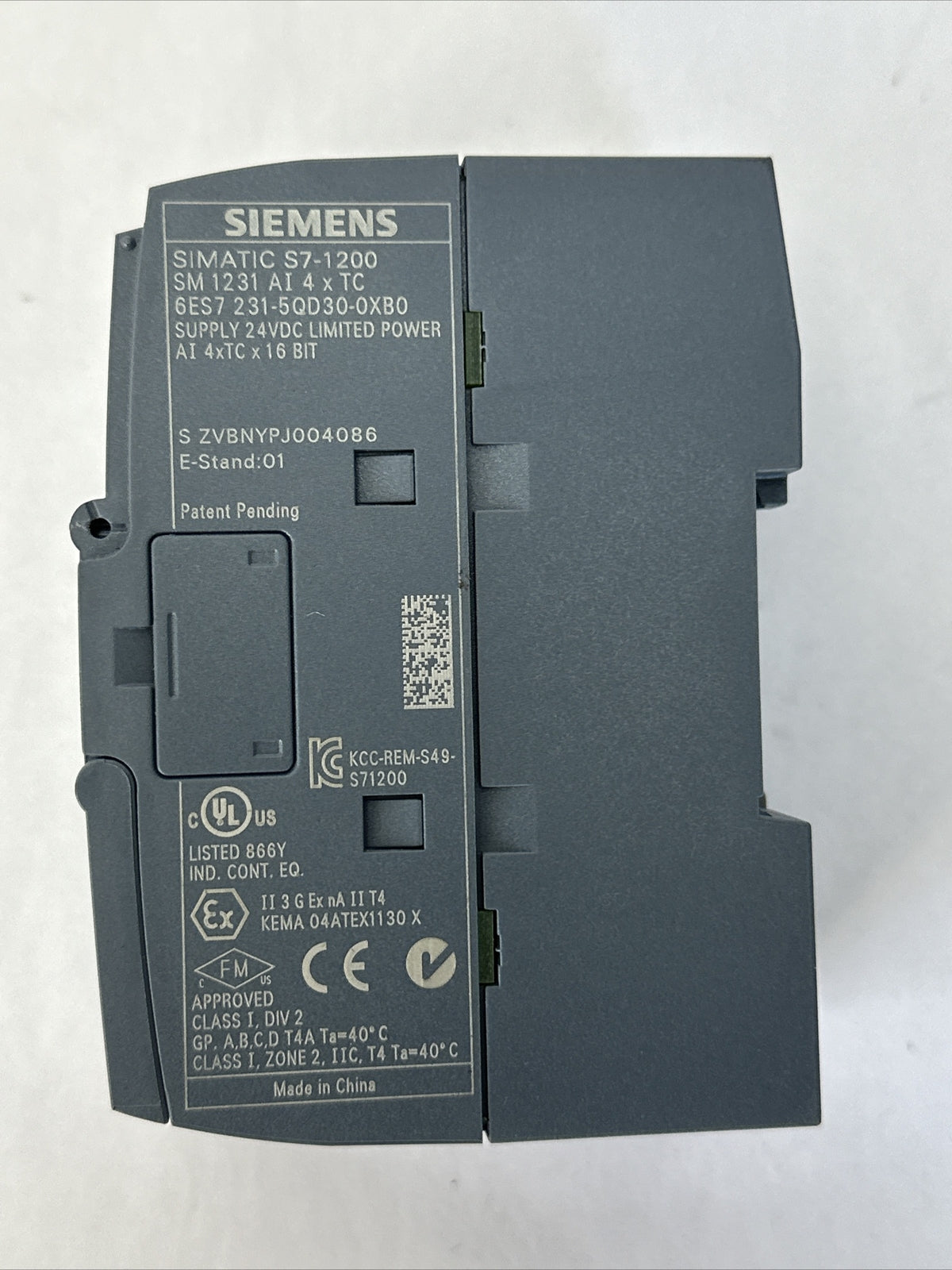 SIEMENS 6ES7 231-5QD30-0XB0 SIMATIC S7-1200 THERMOCOUPLE MODULE SUPPLY 24VDC