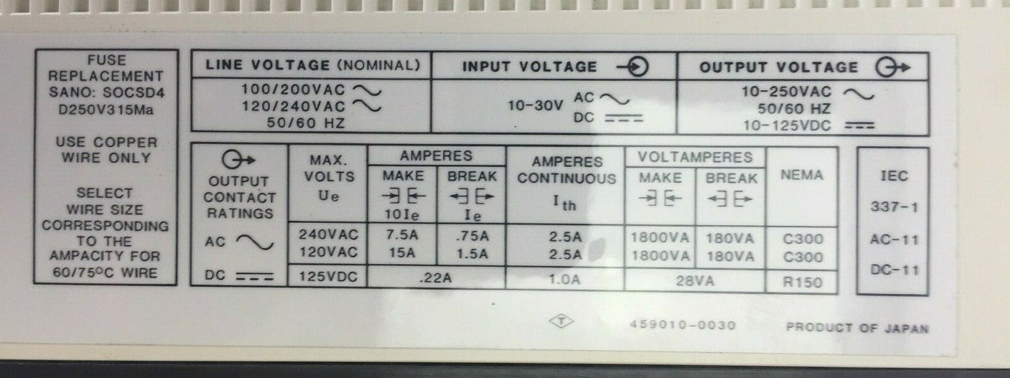 ALLEN BRADLEY 1745-E103 SLC 100 PROGRAMMABLE CONTROLLER  LINE VOLTAGE 100/200VAC