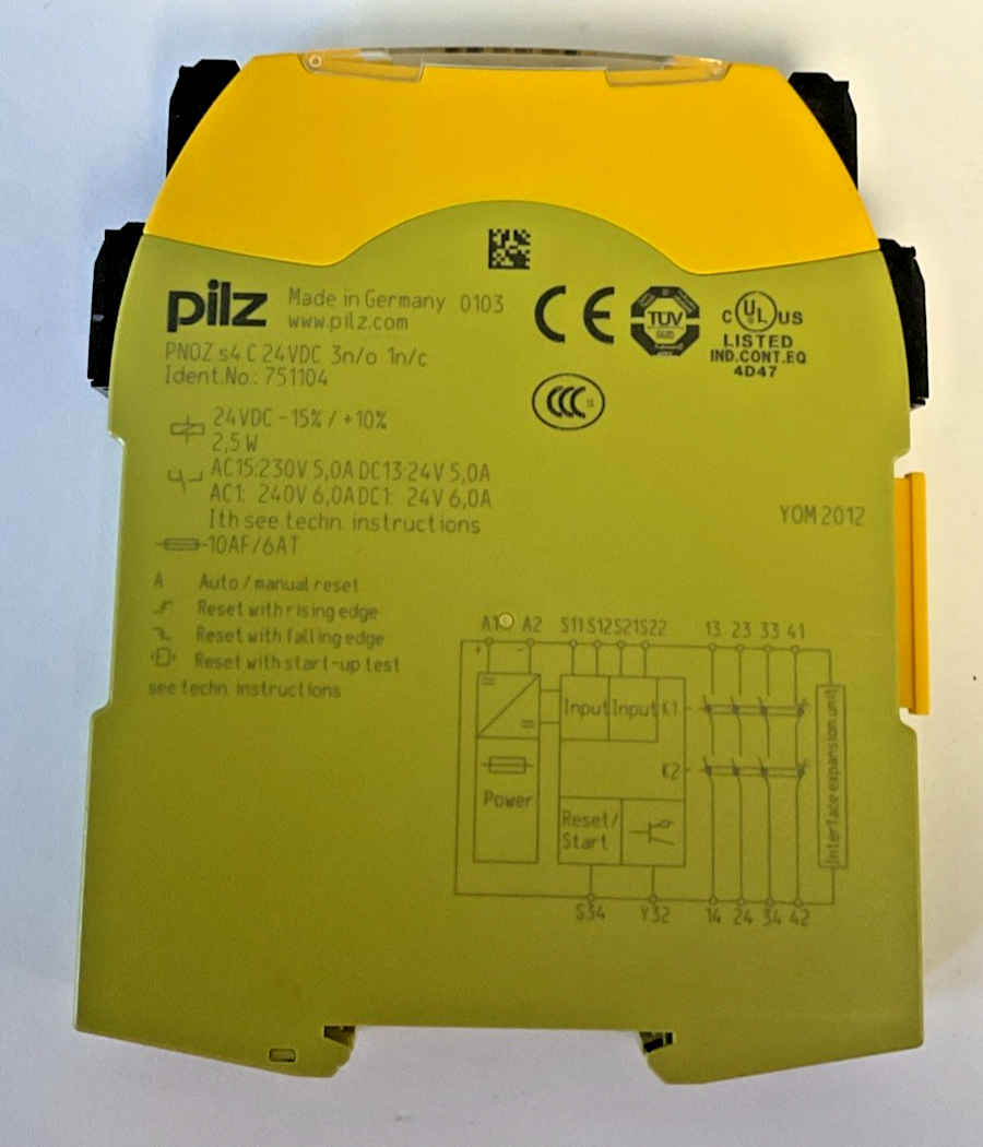 PILZ PNOZ S4 C 24VDC 3N/O 1N/C SAFETY RELAY 24VDC 2,5W