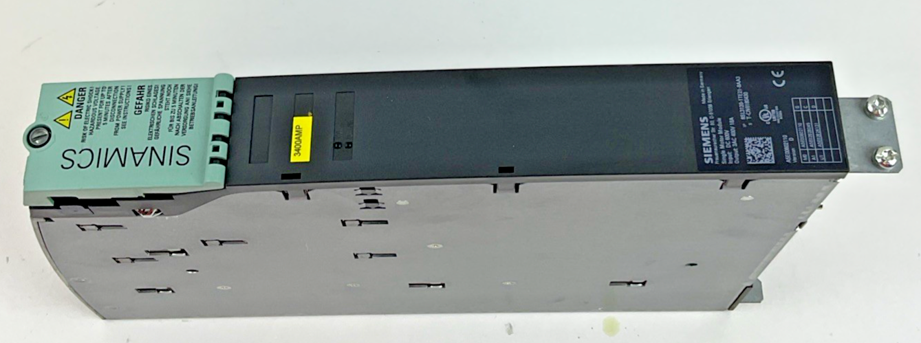 SIEMENS 6SL3120-1TE21-8AA3 SMART LINE MODULE 18A 600VDC 50/60HZ