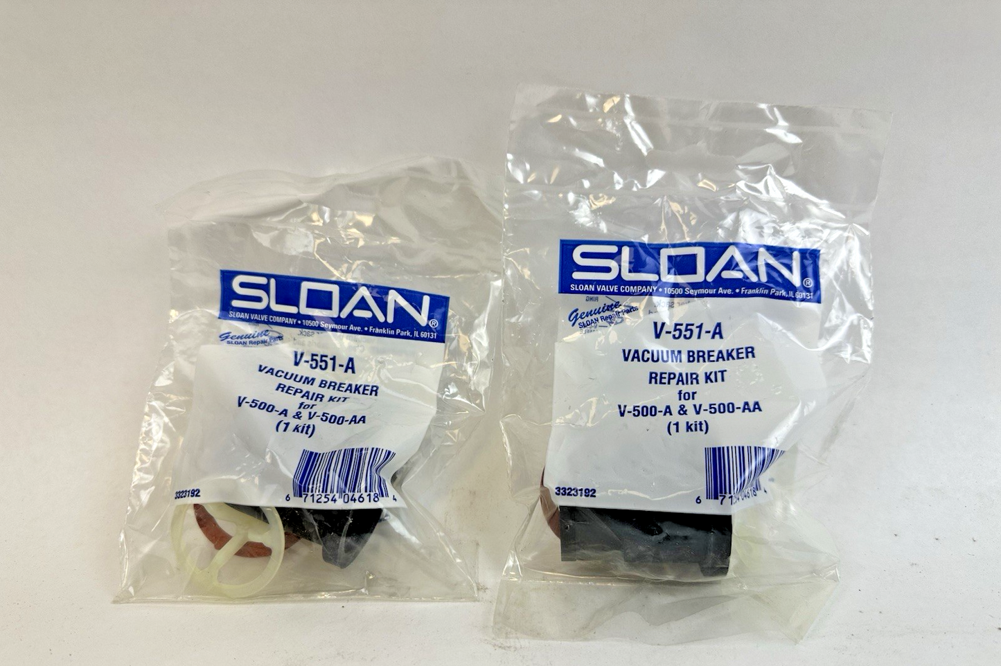 SLOAN V-551-A VACUUM BREAKER REPAIR KIT FOR V-500A & V-500-AA LOT OF 2