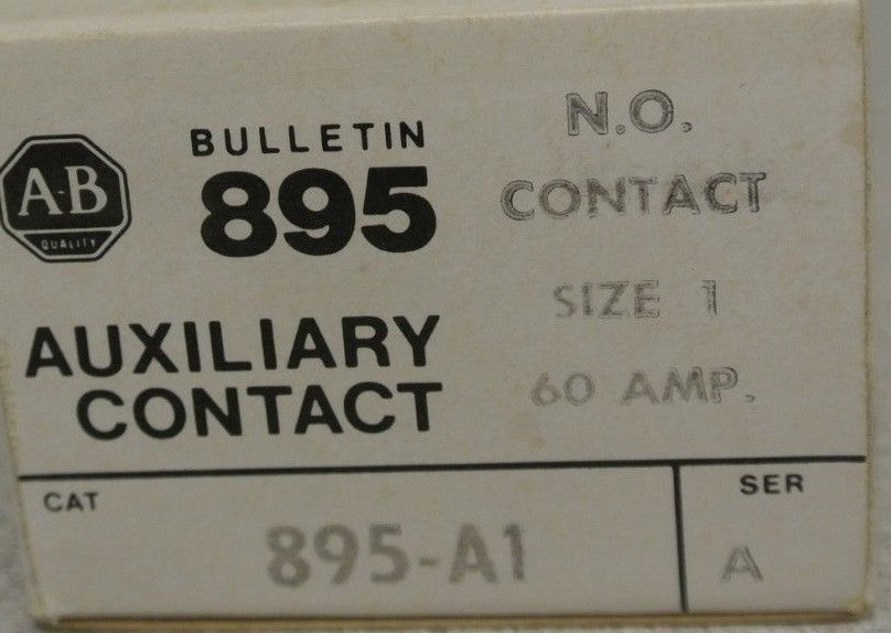 ALLEN-BRADLEY 895-A1 / AUXILIARY CONTACT / N.O. / SIZE 1 / 60A / NEW SURPLUS