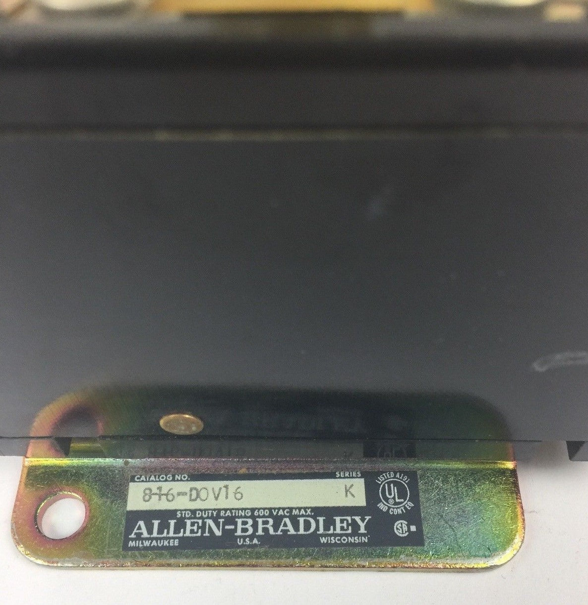 ALLEN BRADLEY 816-DOV16 OVERLOAD RELAY PANEL SIZE 3 RELAYS 3 NEMA OPEN SERIES K