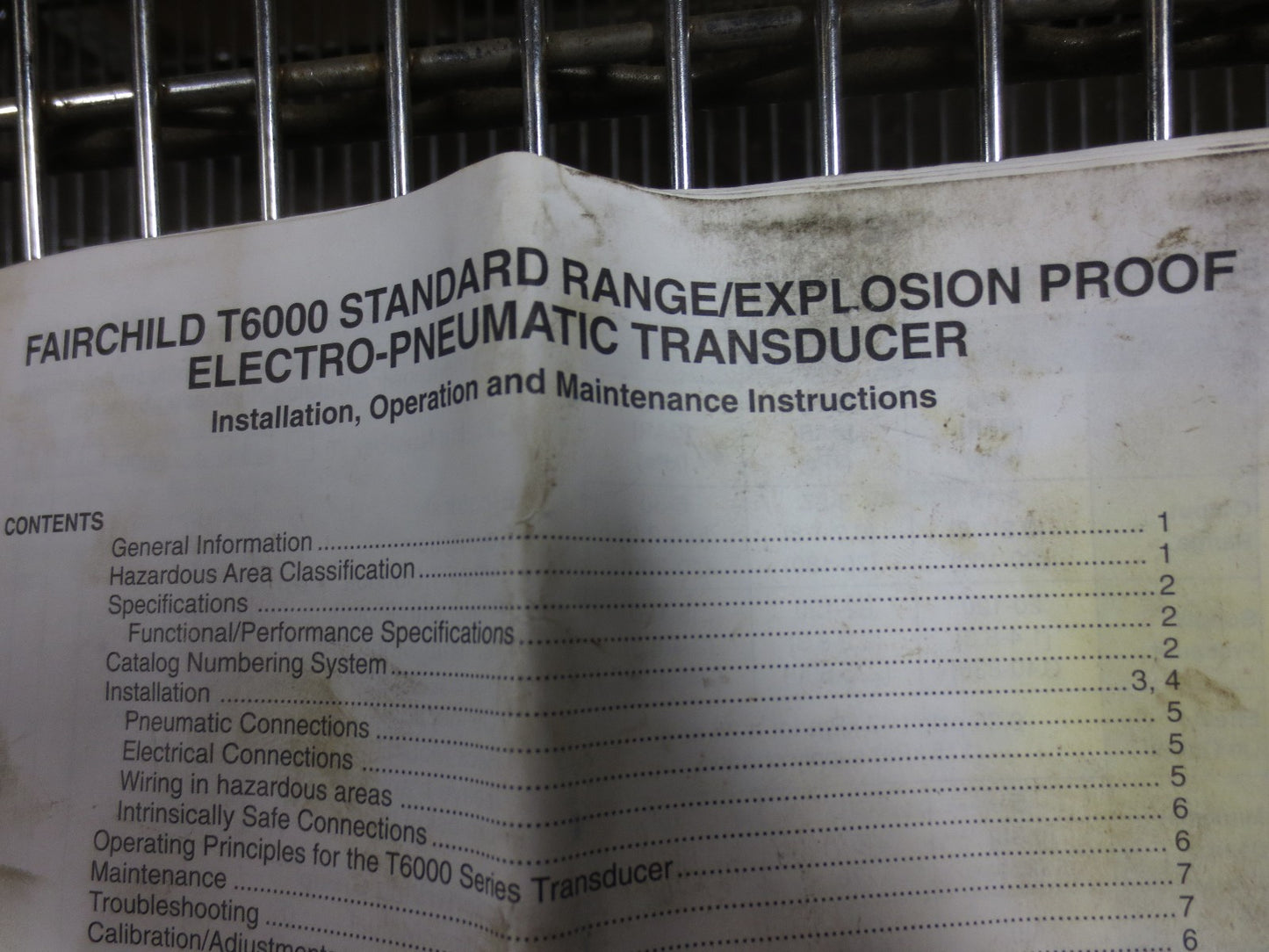 FAIRCHILD INDUSTRIAL PRODUCTS TFXPD 6000-401 ELECTRO-PNEUMATIC TRANSDUCER