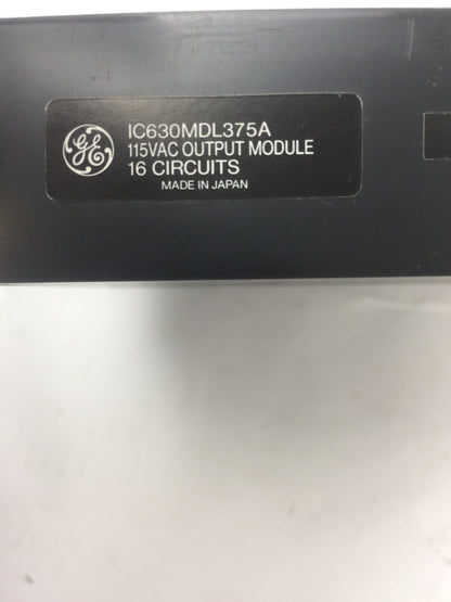 GE IC630MDL375A OUTPUT MODULE 115VAC OUTPUT MDL/16