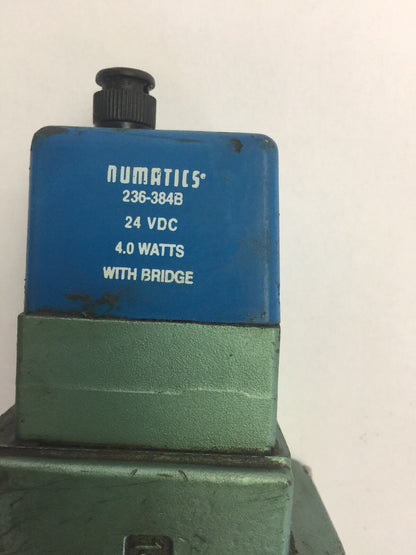 NUMATICS 123BA400L049Z PNEUMATIC VALVE 236-384B 24 VDC 4.0 WATTS