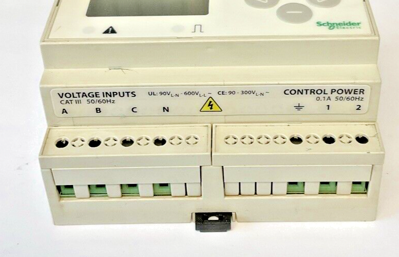 SCHNEIDER ELECTRIC EM3550 COMPACT ENERGY METER HW REV: 01B  0.1A 50/60HZ