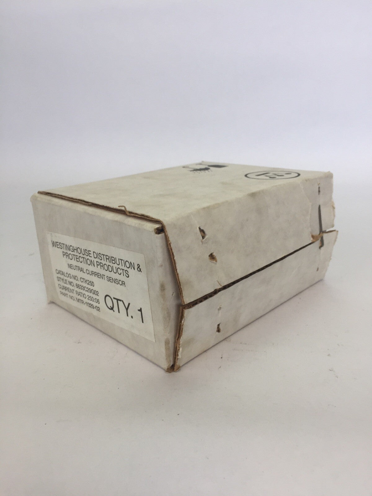 WESTINGHOUSE CTK250 NEUTRAL CURRENT SENSOR CURRENT RATIO 250:06 MTR-1029-02