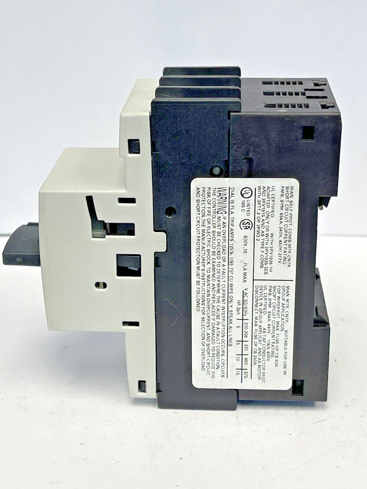 SIEMENS - 3RV1021-4AA10 - CIRCUIT BREAKER / MOTOR PROTECTOR