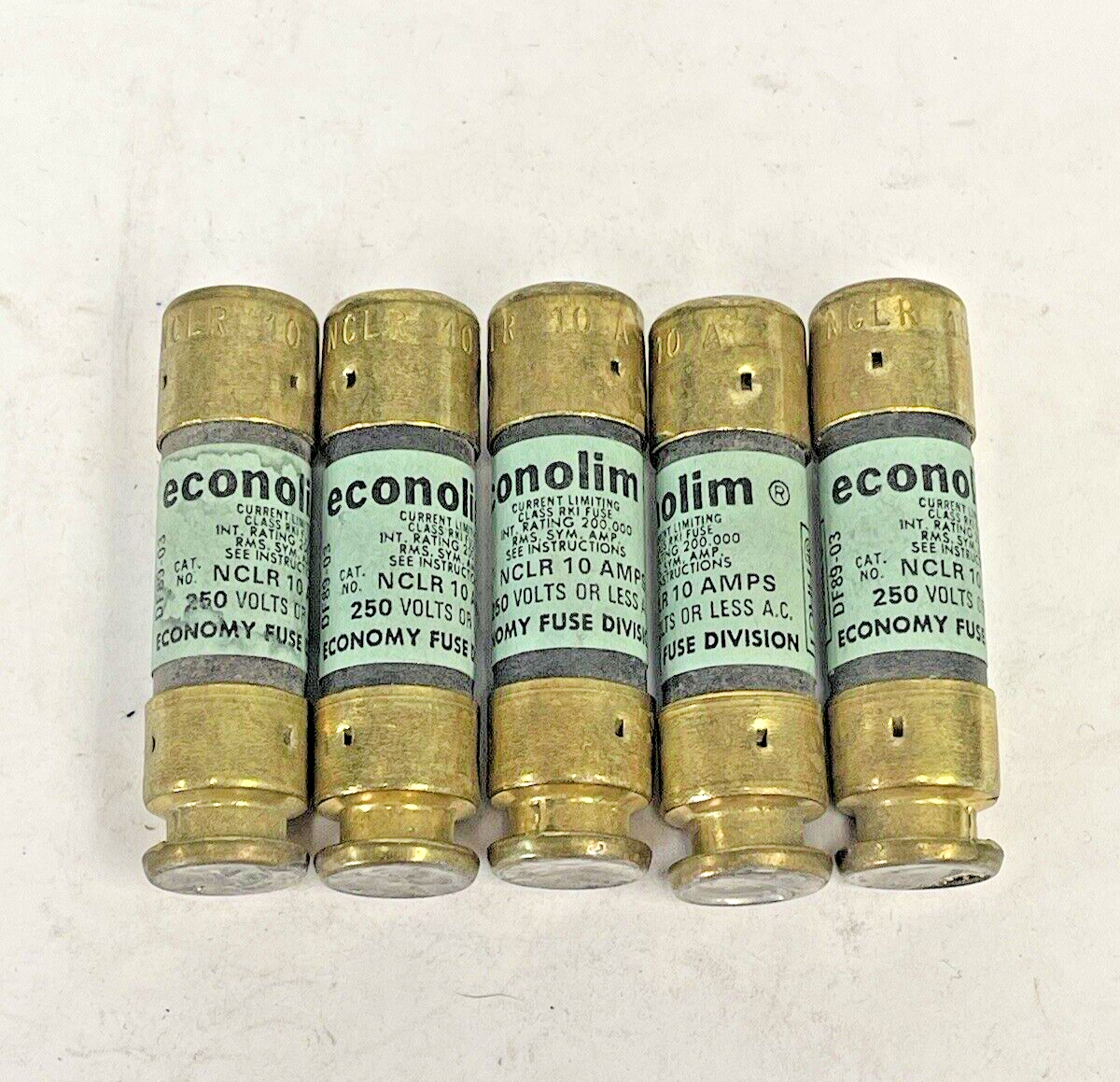 ECONOLIM *BOX OF 5* - NCLR 10 - 10 AMP,250 VAC, CURRENT-LIMITING CLASS RK1 FUSE