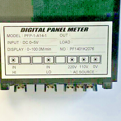 POUNDFUL-L PFP-1-A14-1 DIGITAL PANEL METER 220V/110V 0-100.0M/MIN